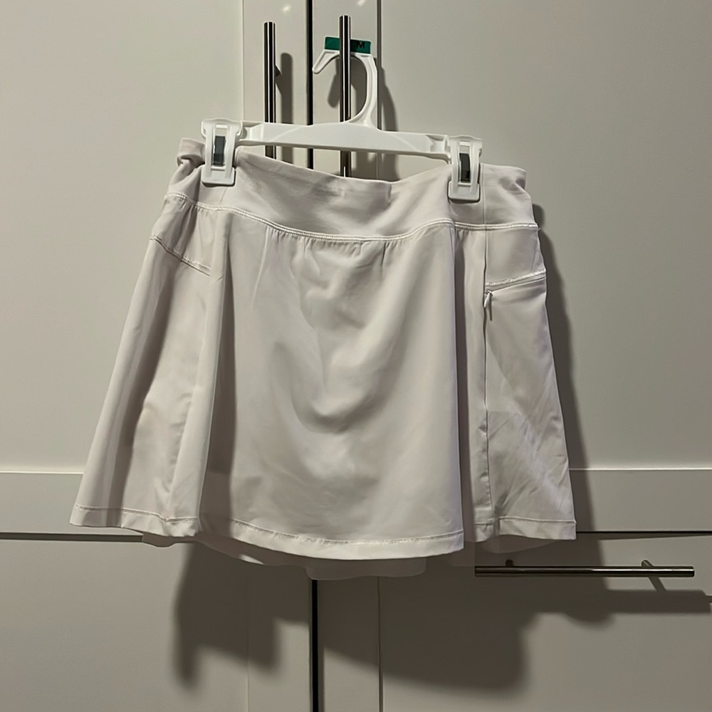 White tennis skirt
